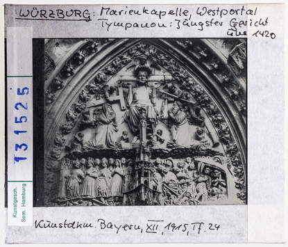 Vorschaubild Würzburg: Marienkapelle, Westportal, Tympanon mit Jüngstem Gericht 